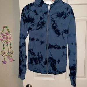 Lululemon tie dye zip hooded sweatshirt jacket
